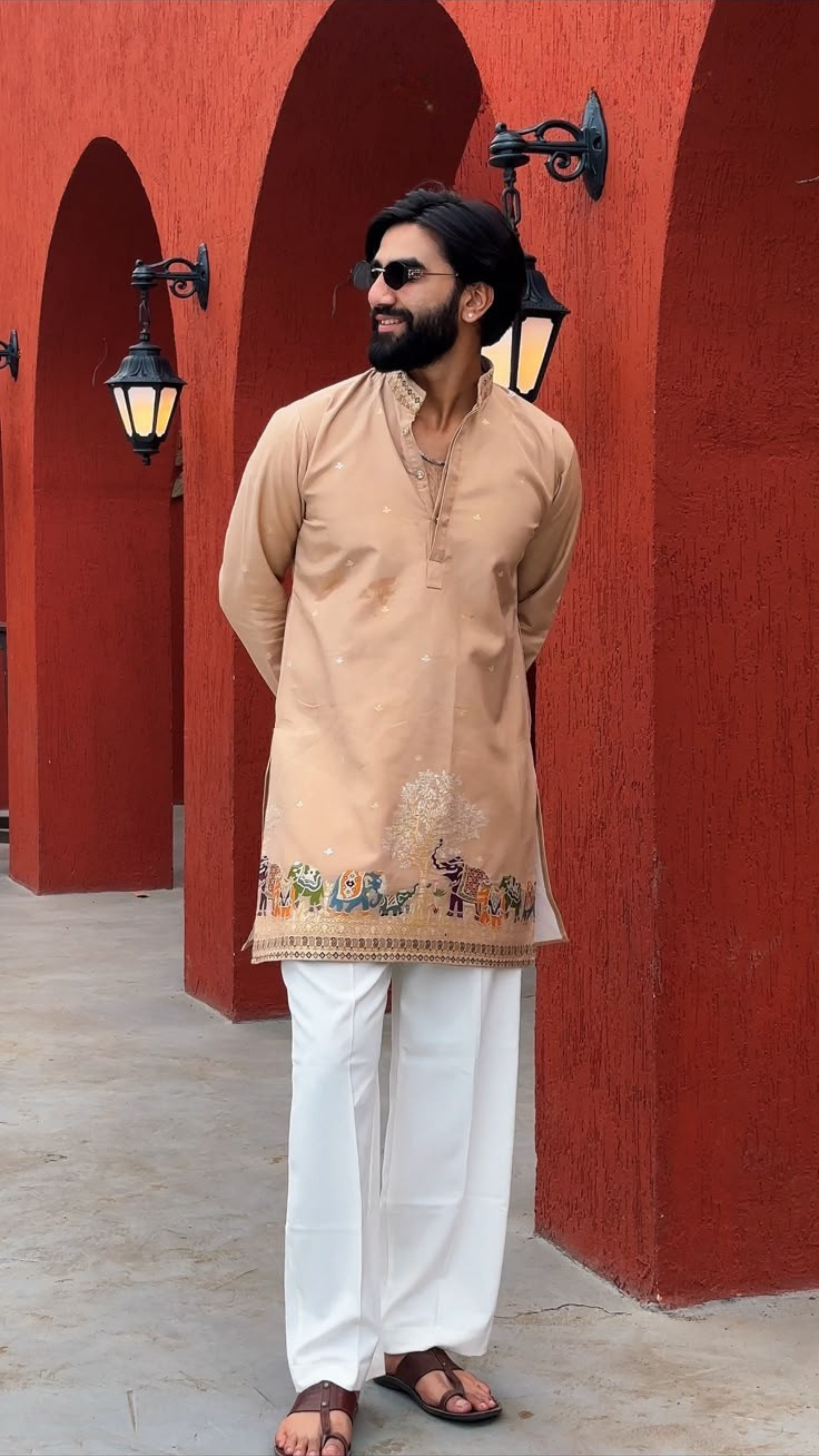 BEIGE KALPGAJ EXCLUSIVE KURTA