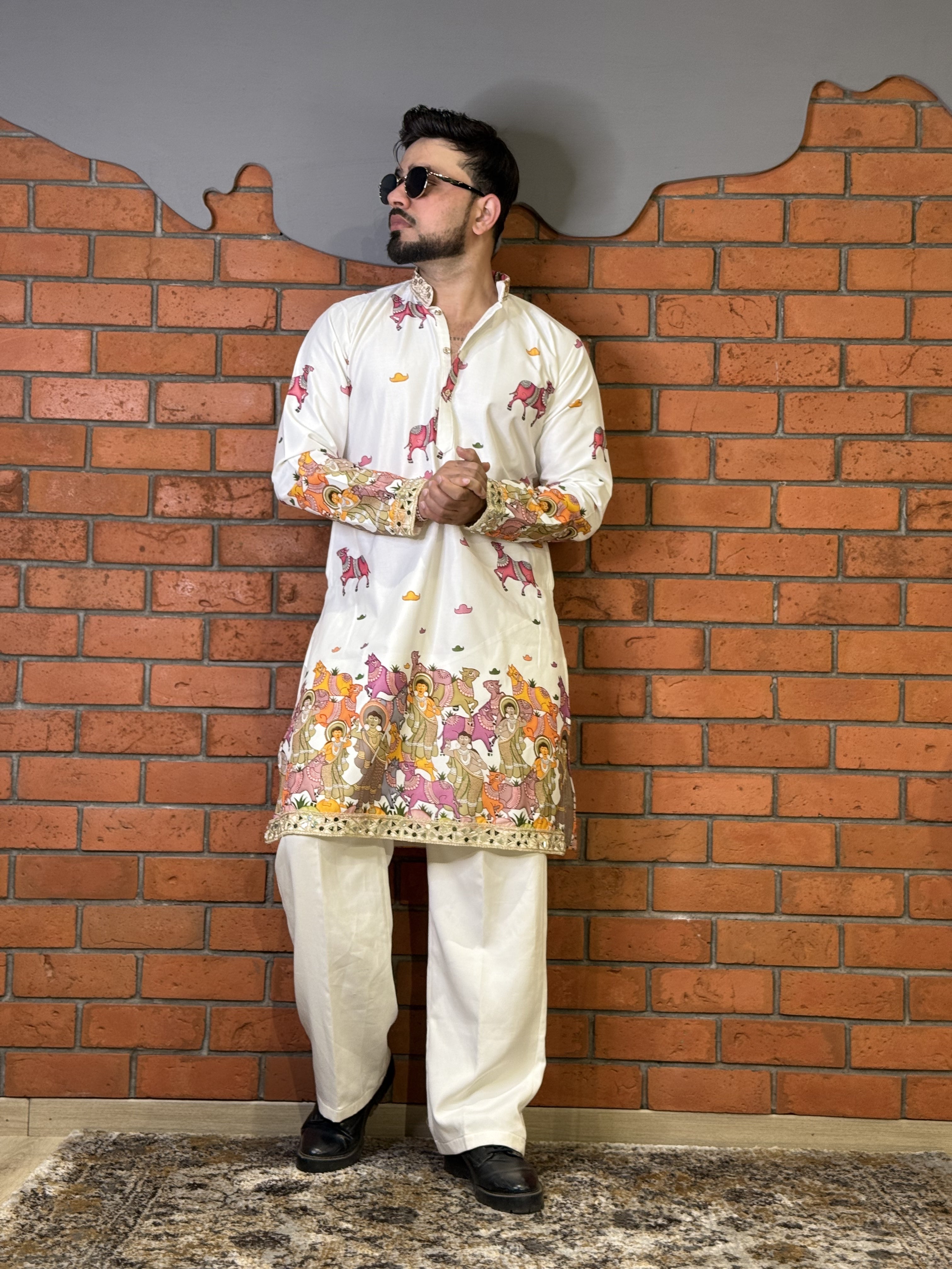 VRINDAVAN INSPIRED KALAMKARI DESIGNER KURTA