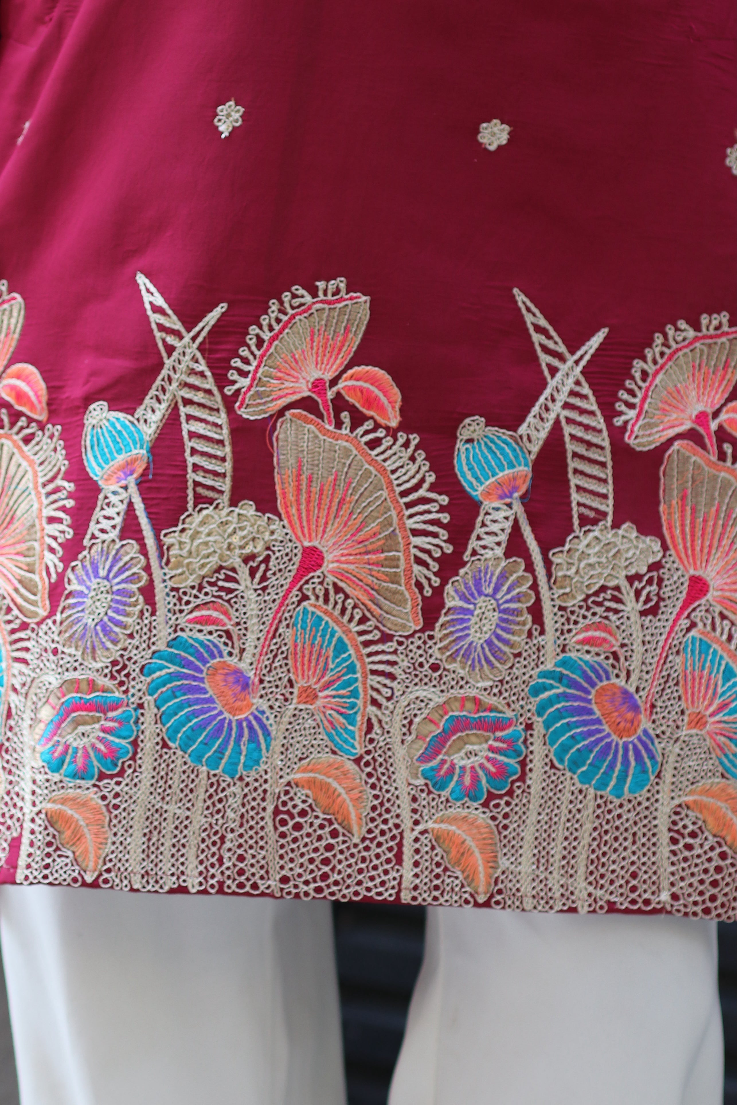 RANI GULZAR DORI EMBROIDERED EXCLUSIVE KURTA