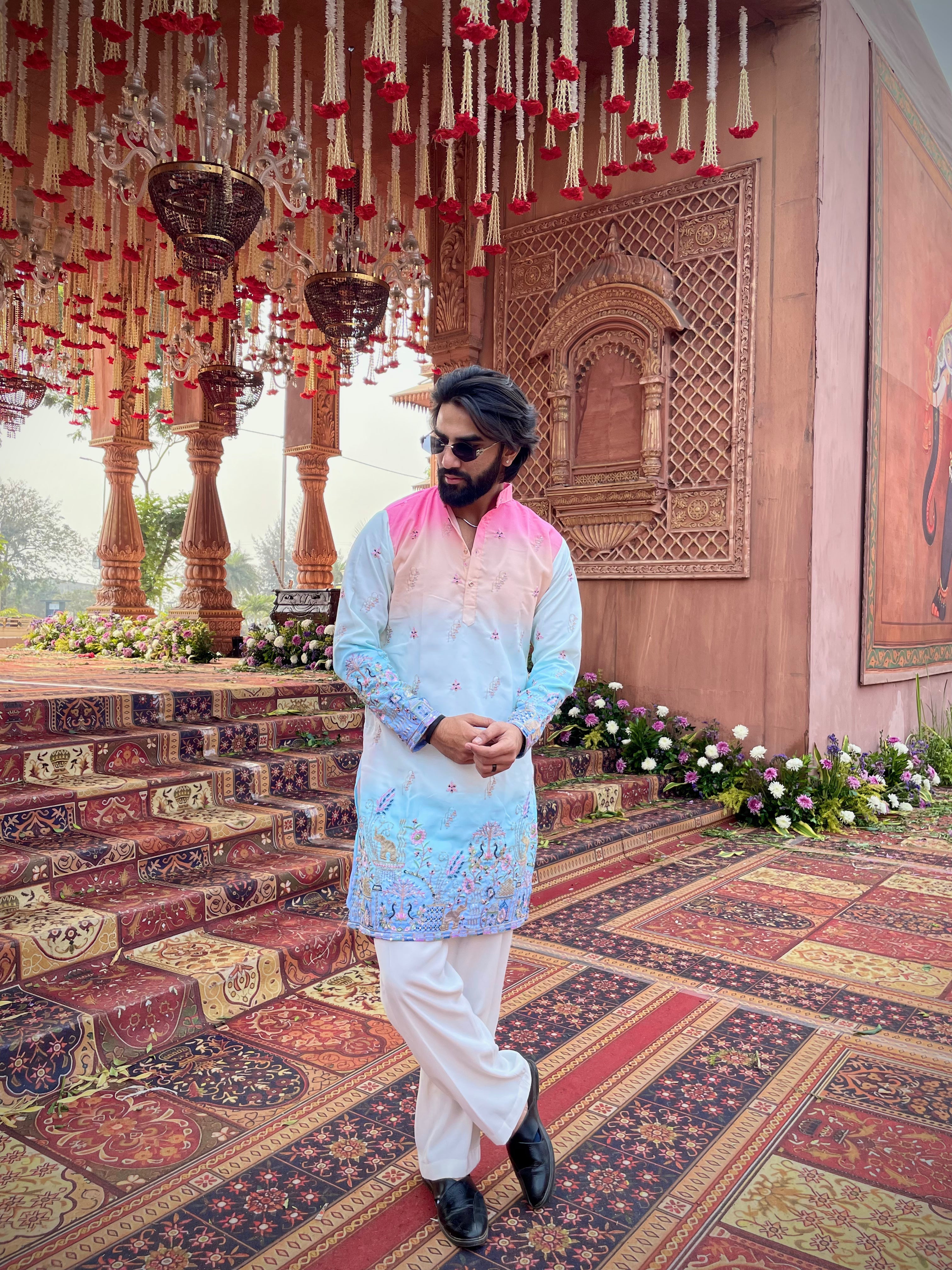 CARNIVAL THEMED EMROIDERED EXCLUSIVE KURTA