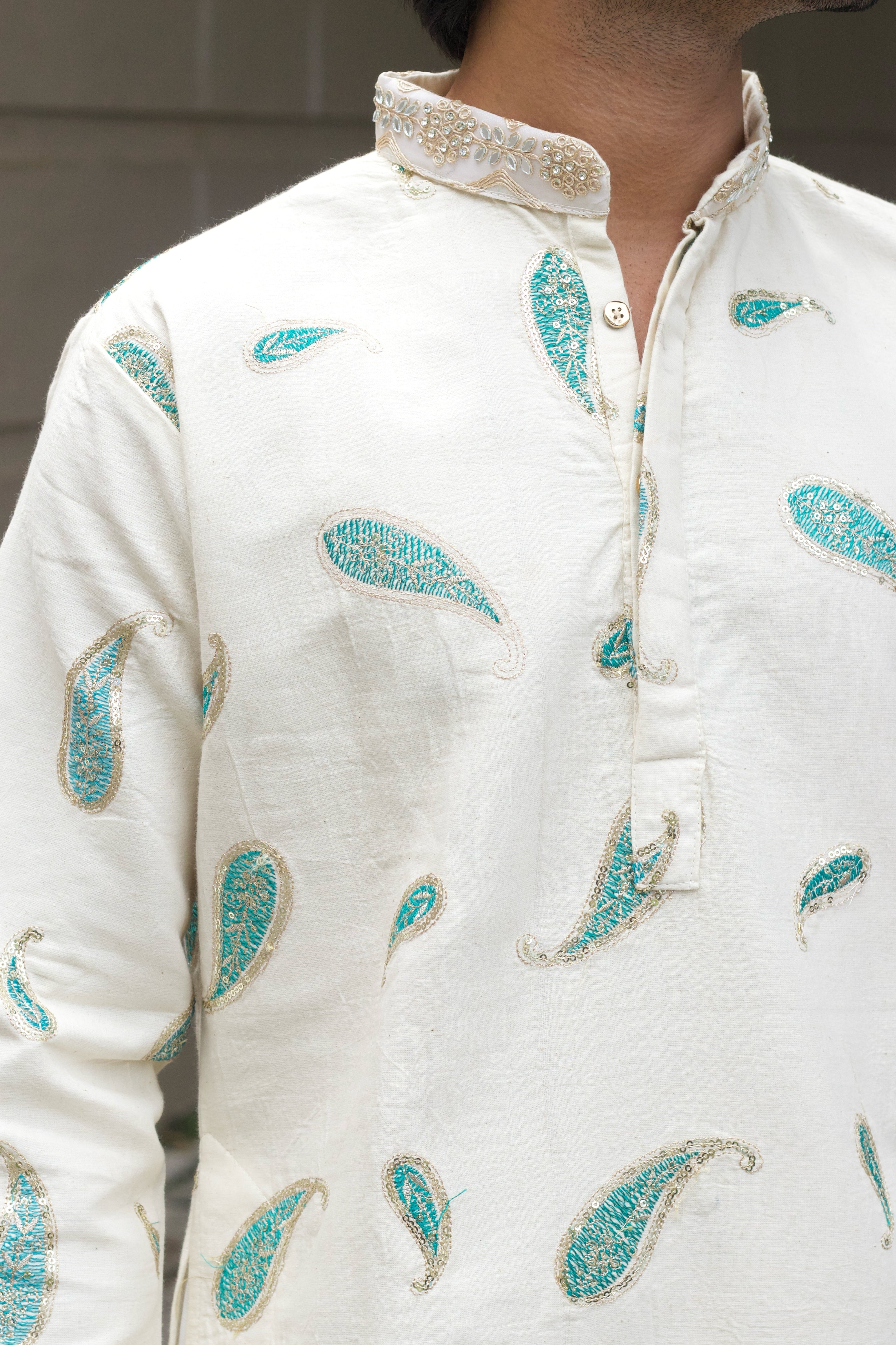 FIROZI KERI EMBROIDERED DESIGNER KURTA