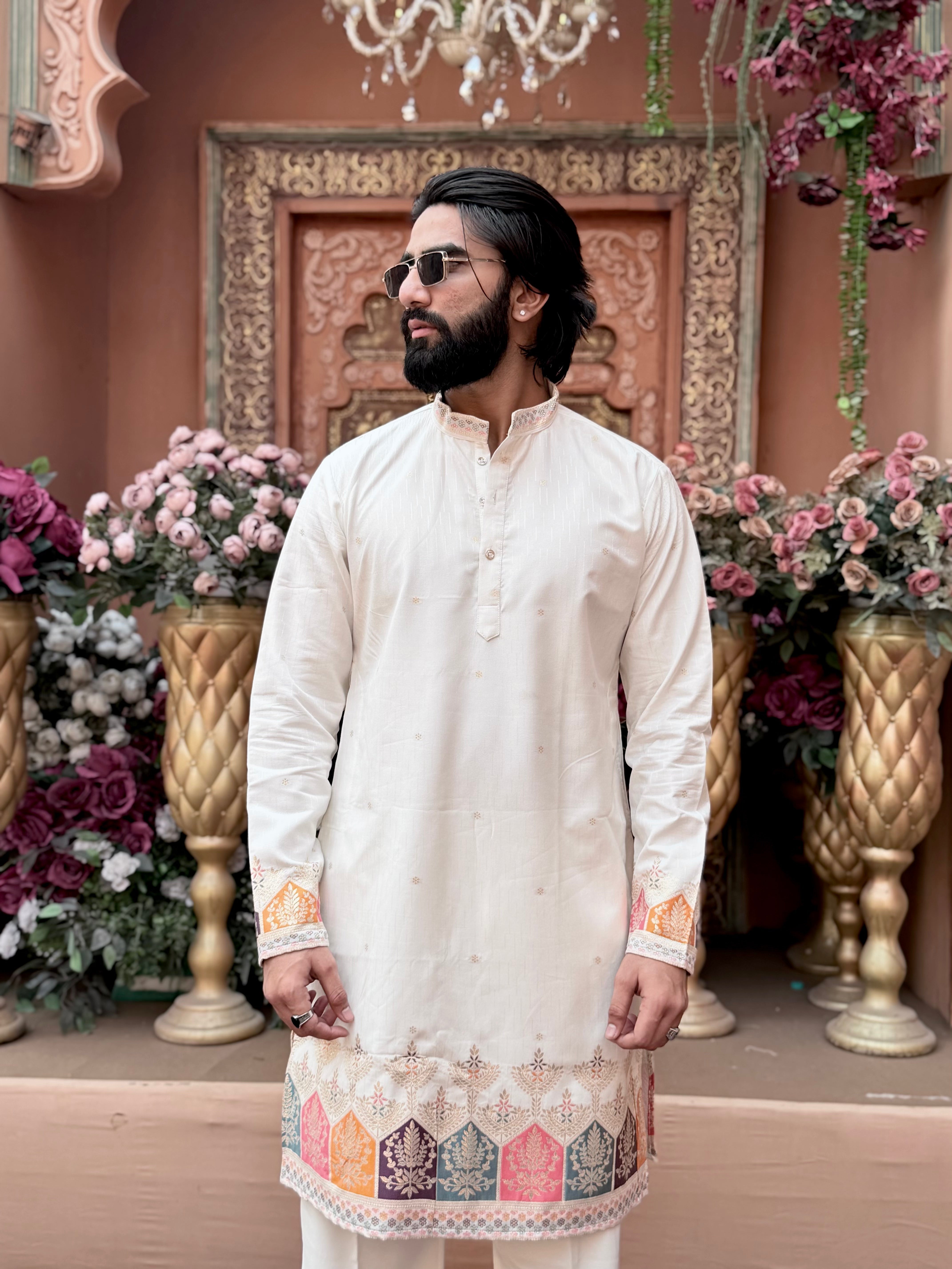 RANG MINARA GEOMETRIC PATTERN EXCLUSIVE KURTA