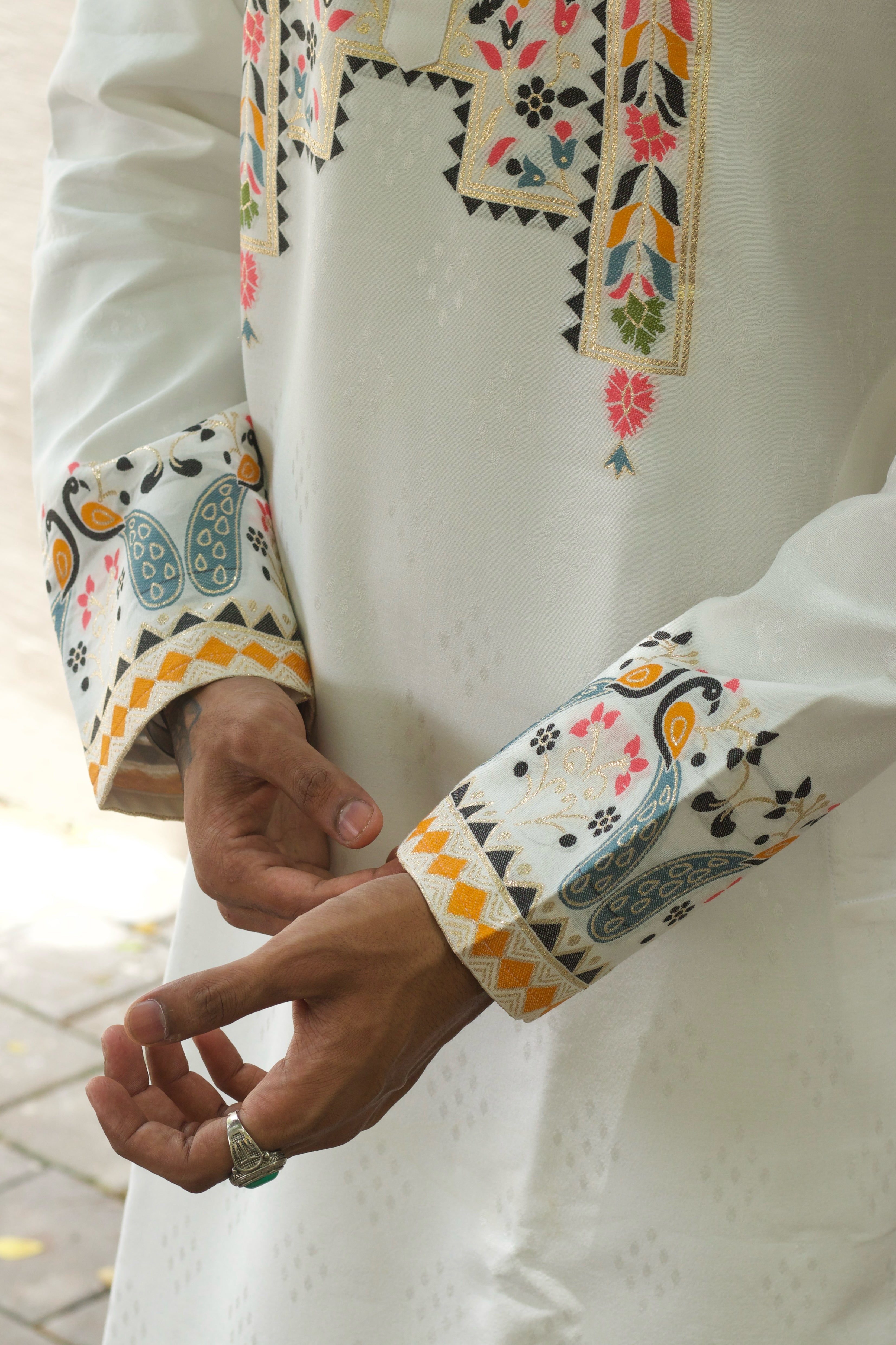 MOR TORAN SELECTED JACQUARD DESIGNER KURTA
