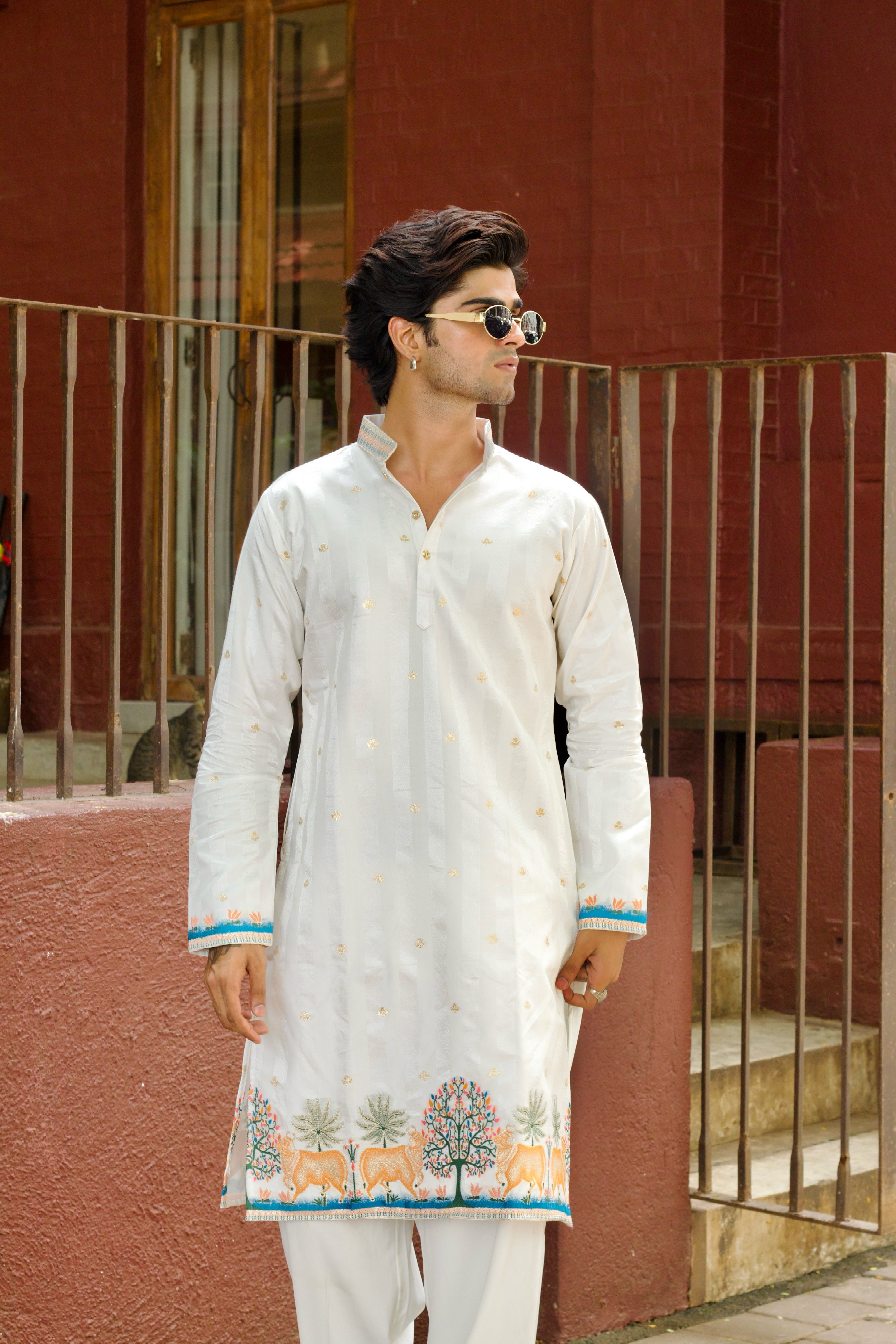 GAURI TRADITIONAL SELECTED JACQUARD DESIGNER KURTA