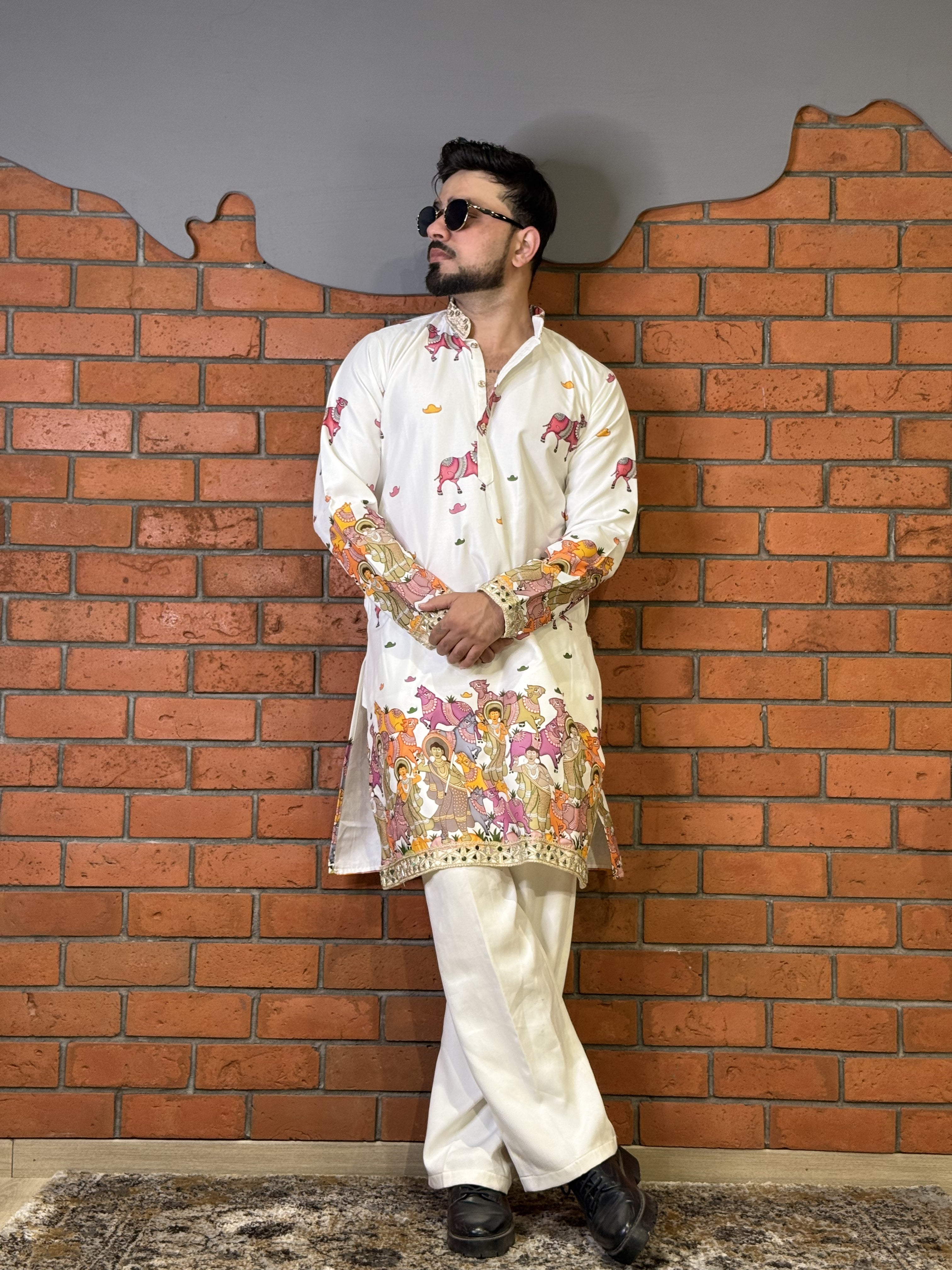 VRINDAVAN INSPIRED KALAMKARI DESIGNER KURTA