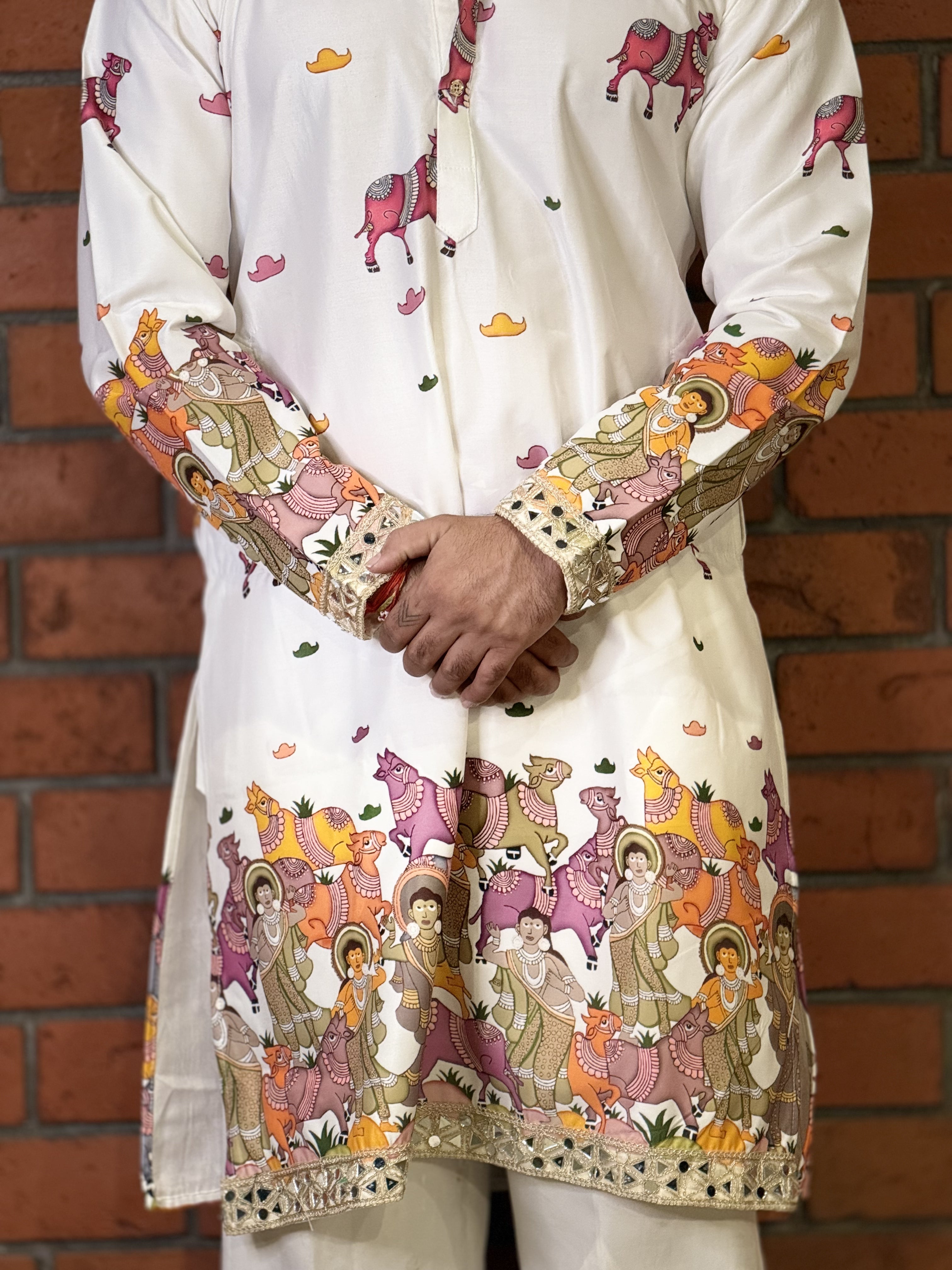 VRINDAVAN INSPIRED KALAMKARI DESIGNER KURTA