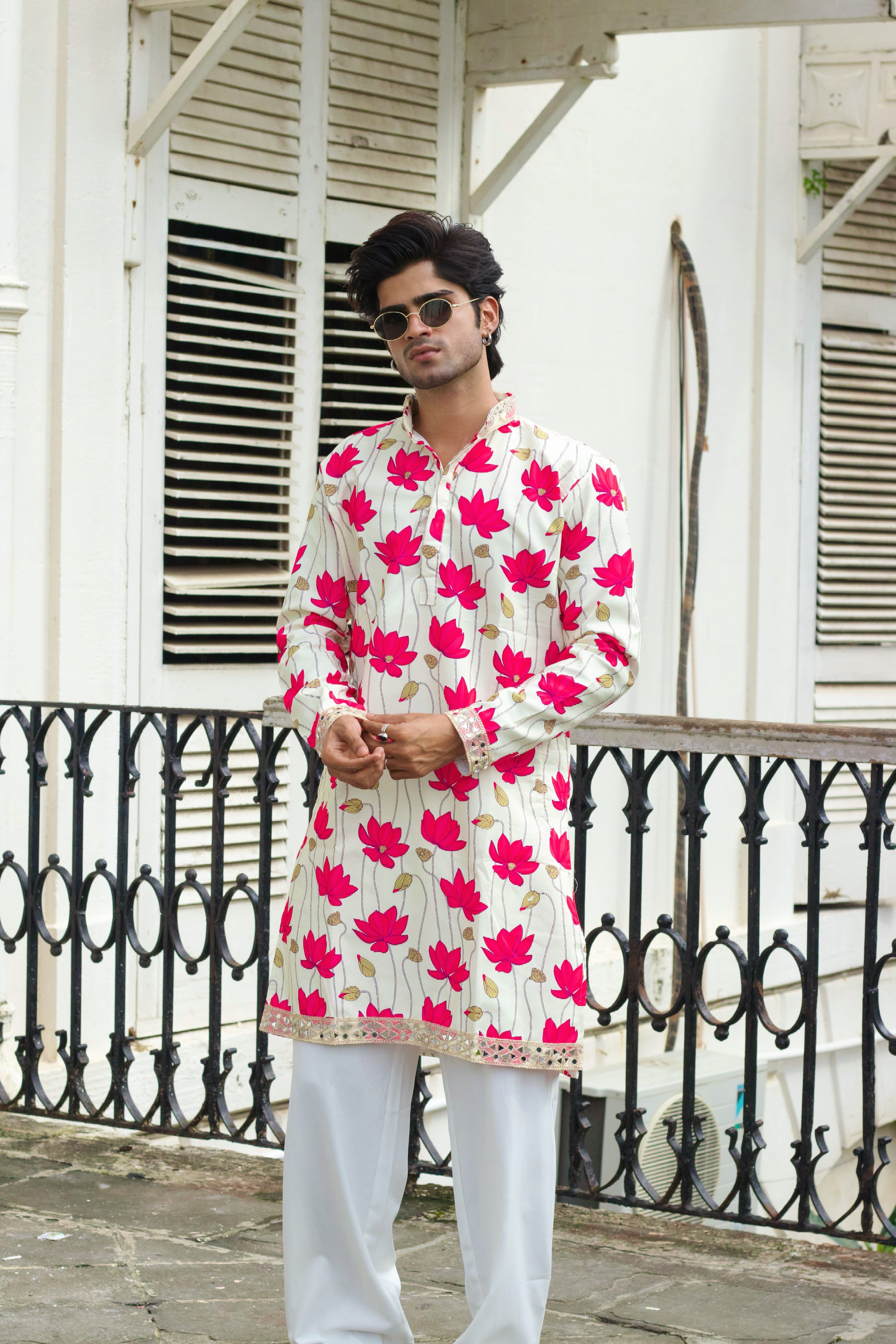 LOTUS VALLEY PRINTED DESIGNER KURTA