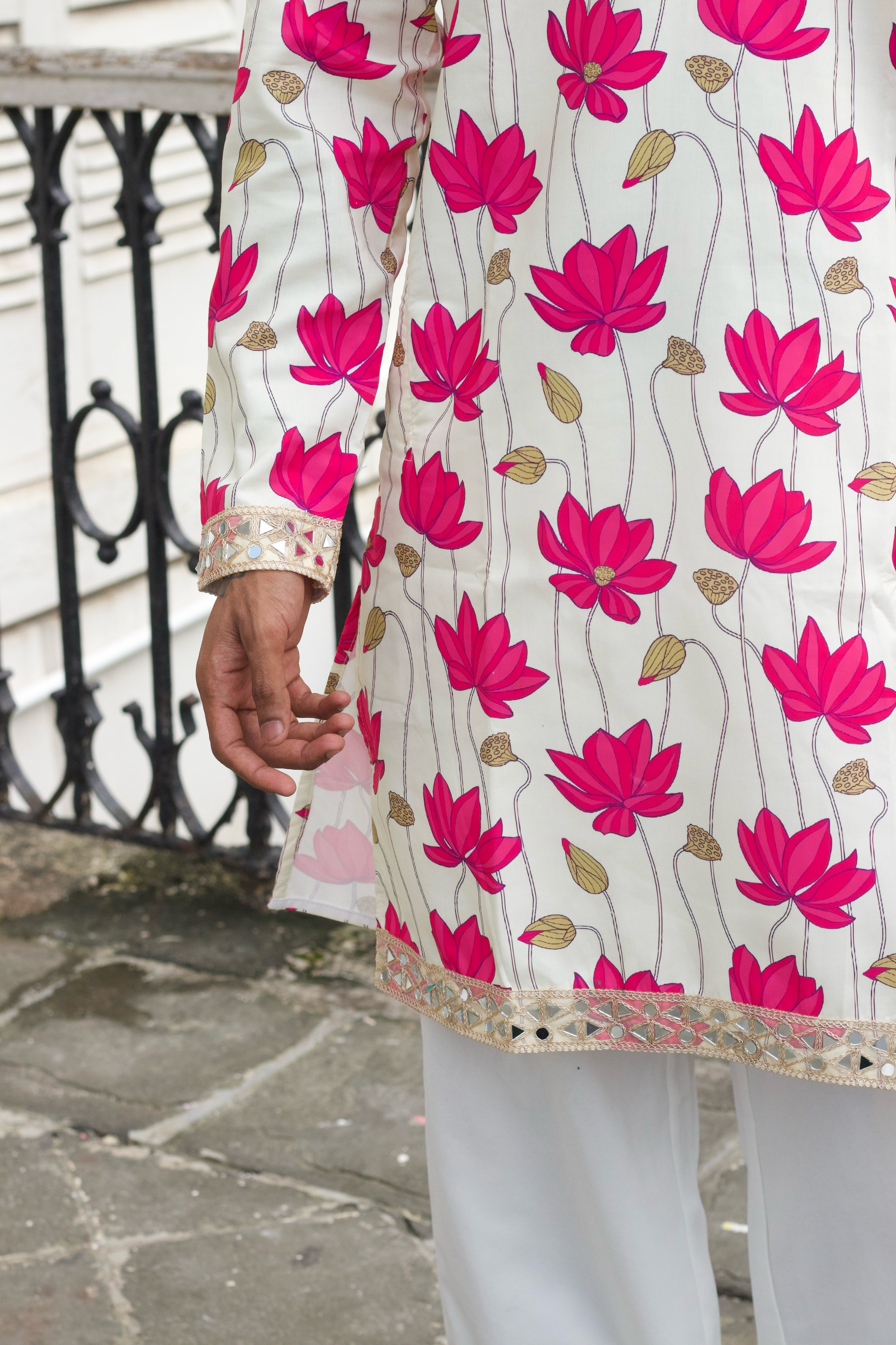 LOTUS VALLEY PRINTED DESIGNER KURTA