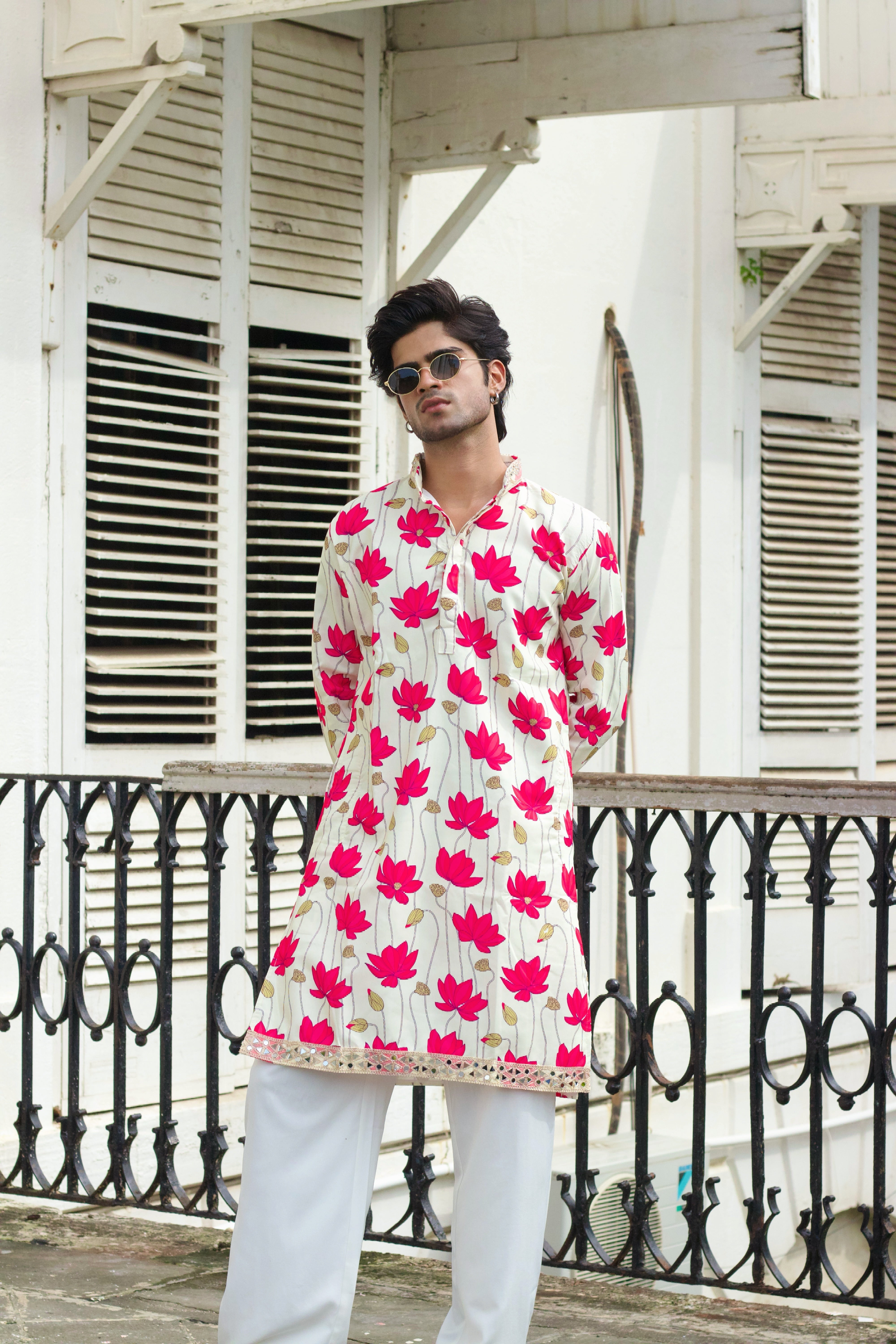 LOTUS VALLEY PRINTED DESIGNER KURTA